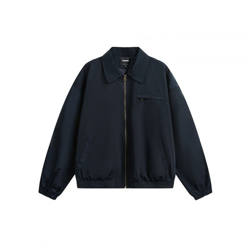 Unisex Boxy-Overshirt-Jacke mit durchgehendem Reißverschluss, elastischem Saum und Brust-Reißverschlusstasche Nord Taschen