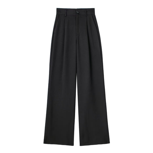 Damen Weite Highwaist-Bundfaltenhose mit Bügelfalte und seitlichen Eingrifftaschen Nord Taschen