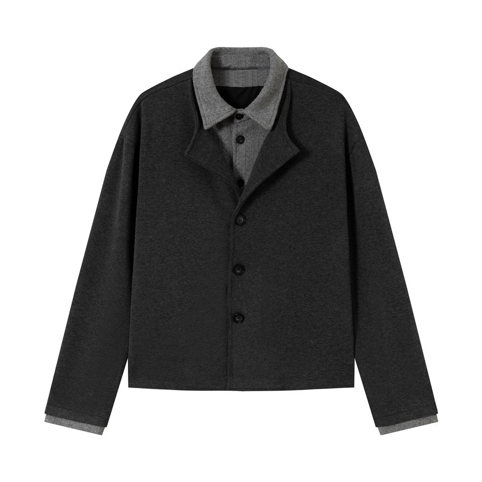 Herren Kurzblouson im Layer‑Look mit Kontrastkragen Nord Taschen