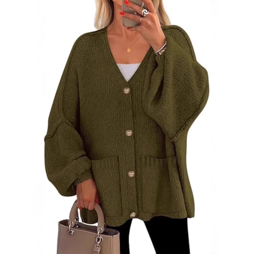 Damen gemütlicher Strickcardigan Nord Taschen