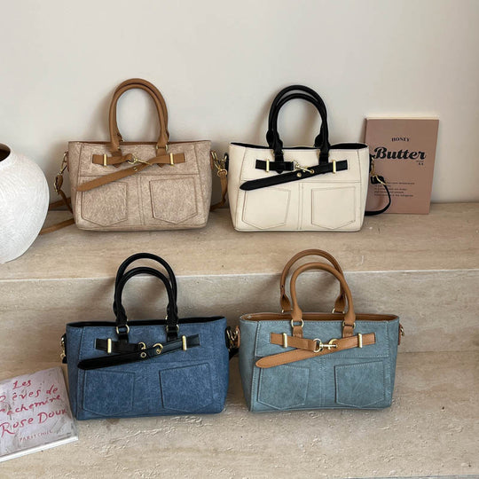 Damen elegante Wildleder-Handtasche mit abnehmbaren Schulterriemen Nord Taschen