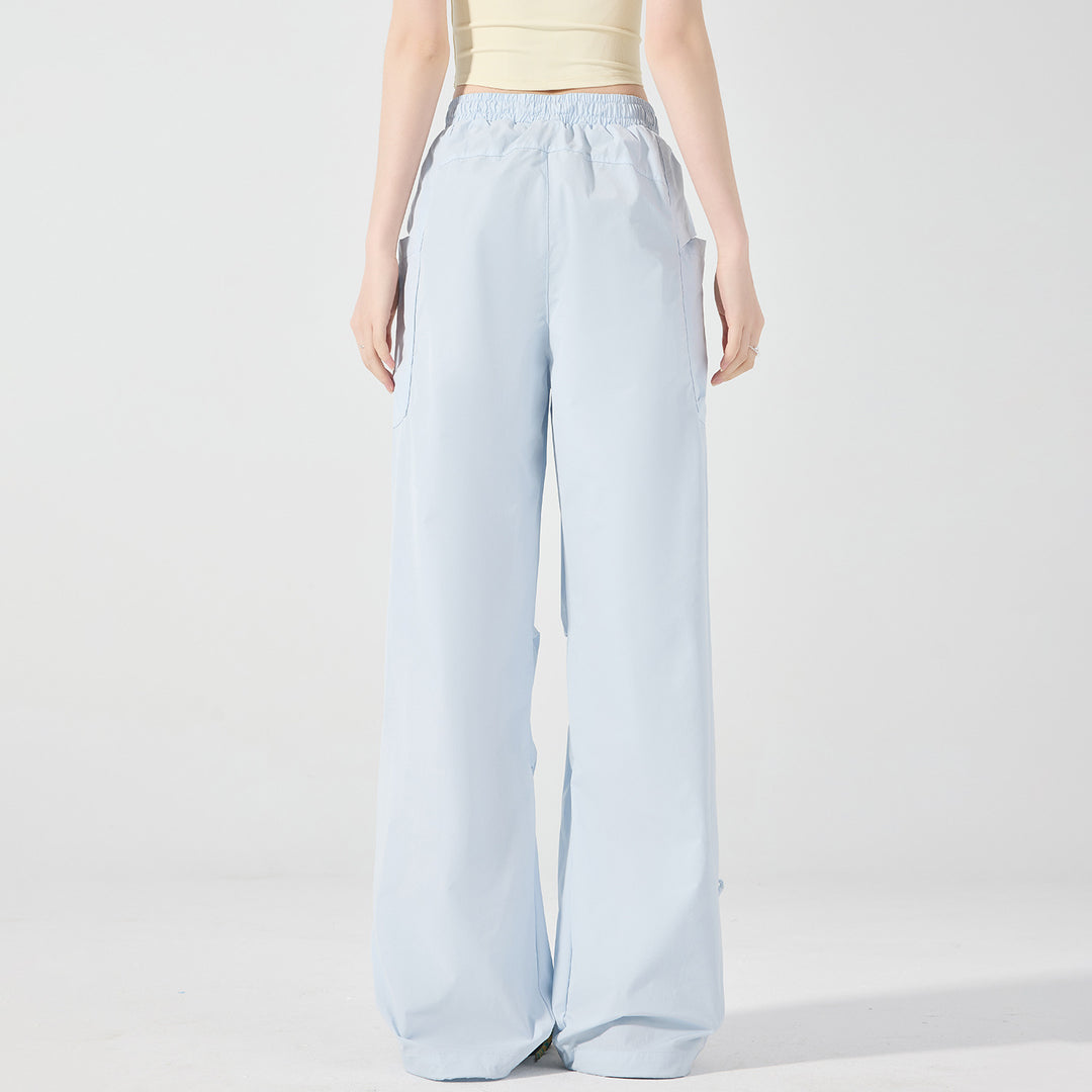 Damen Weite technische Cargo-Hose mit Kordelzugbund, verstellbarem Saum und Multifunktions-Taschen Nord Taschen