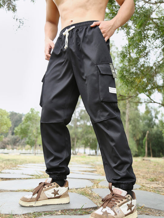 Herren Multifunktionale Cargo-Joggerhose mit elastischem Tunnelzugbund, verschließbaren Beintaschen und verstärkten Knieeinsätzen Nord Taschen