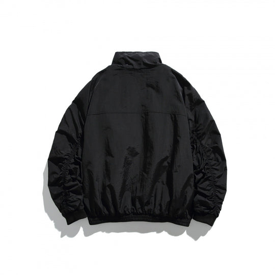 Unisex Leichte Nylon‑Bomberjacke mit Stehkragen, durchgehendem Reißverschluss und elastischem Saum Nord Taschen