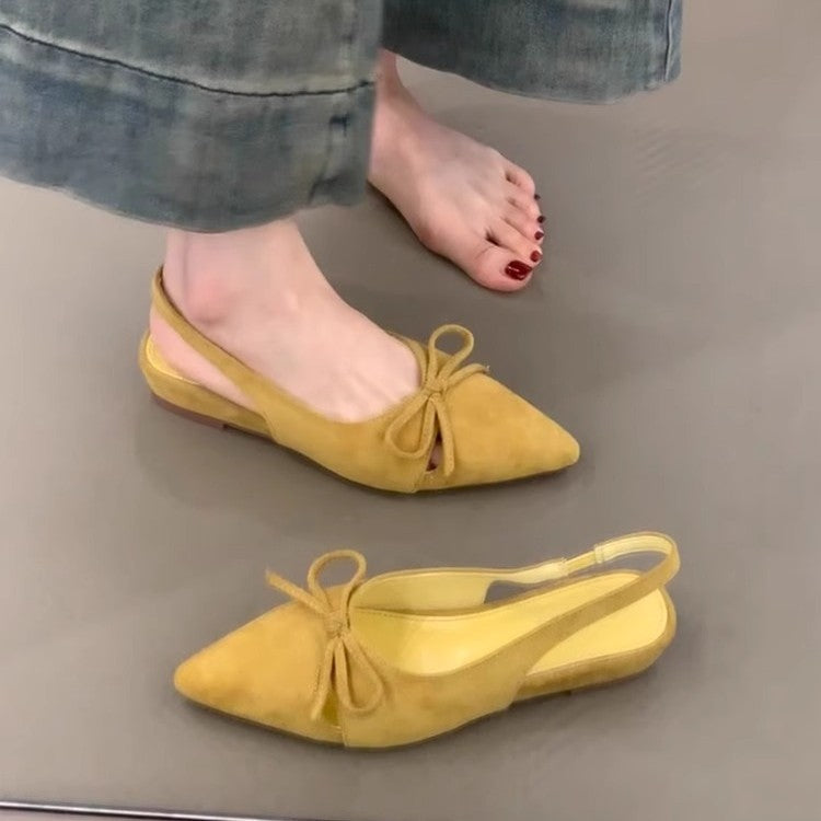 Damen Sling-Ballerinas mit dekorativem Schleifendetail und komfortablem Fußbett