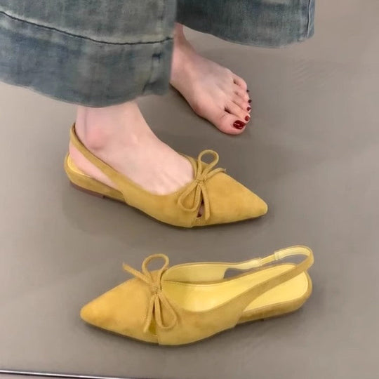 Damen Sling-Ballerinas mit dekorativem Schleifendetail und komfortablem Fußbett