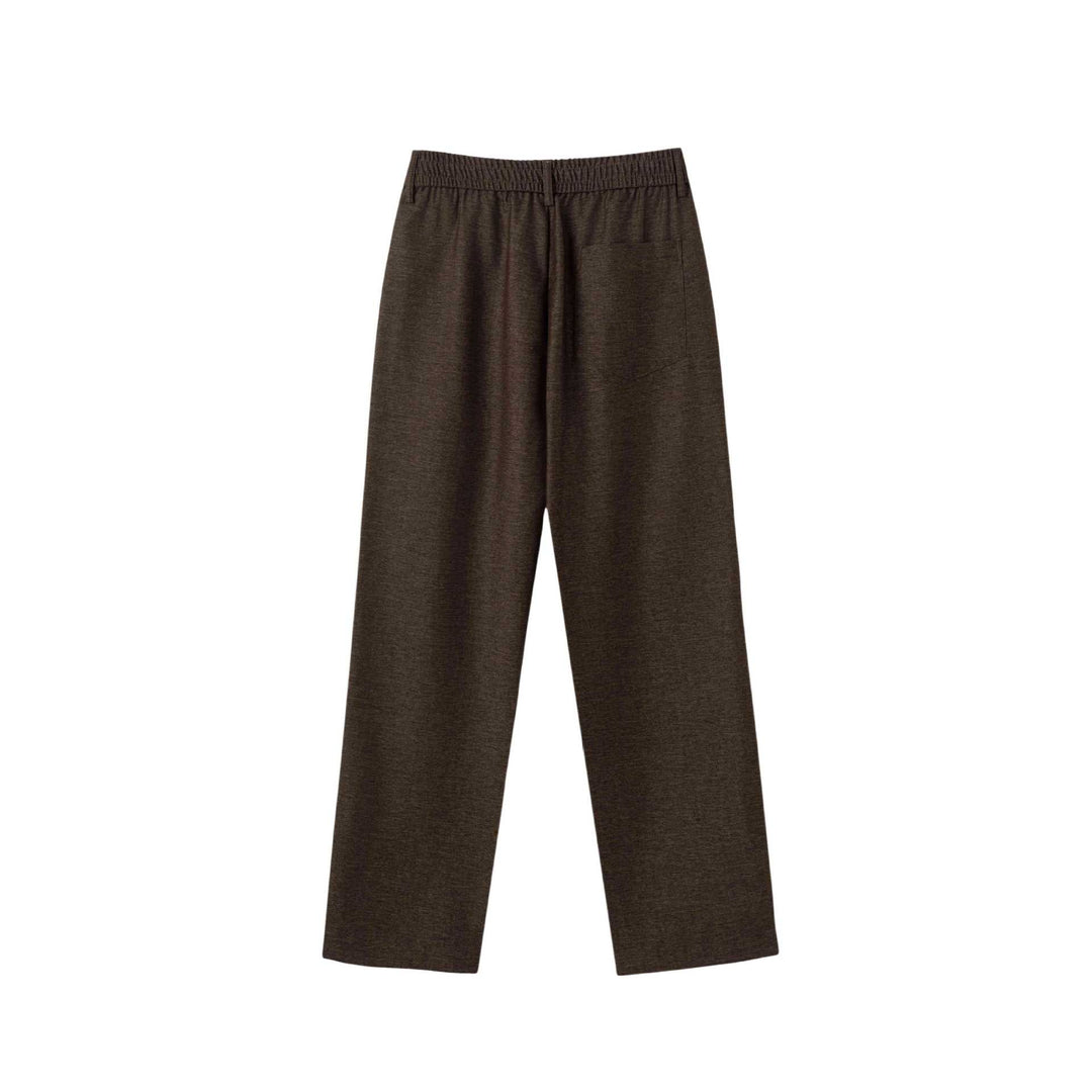 Damen Hochtaillierte weite Bundfaltenhose mit elastischem Rücken Nord Taschen