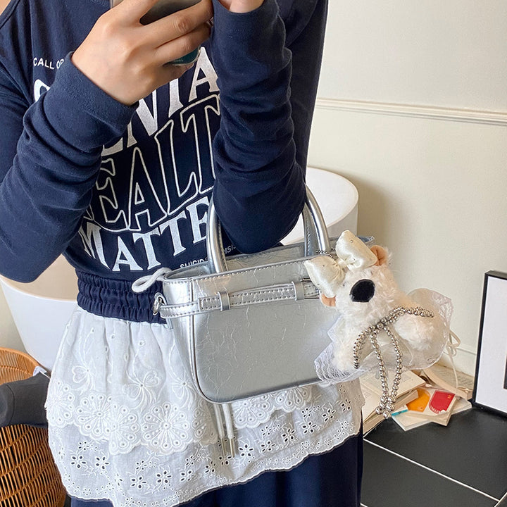Damen Mini-Tasche mit süßem Tieranhänger und abnehmbarem Schulterriemen Nord Taschen