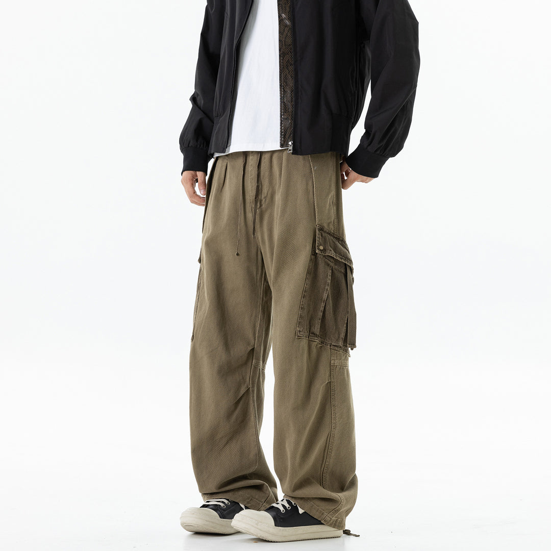 Herren Cargo-Hose mit Kordelbund, weitem Schnitt und Mehrfachtaschen Nord Taschen