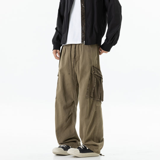 Herren Cargo-Hose mit Kordelbund, weitem Schnitt und Mehrfachtaschen Nord Taschen