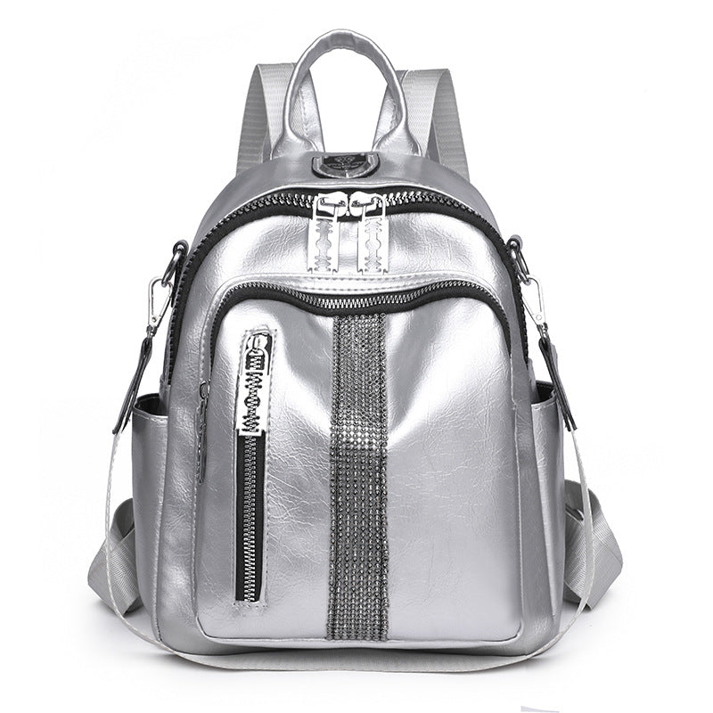 Damen Mini-Rucksack mit stylischen Reißverschlusstaschen und dekorativem Anhänger Nord Taschen