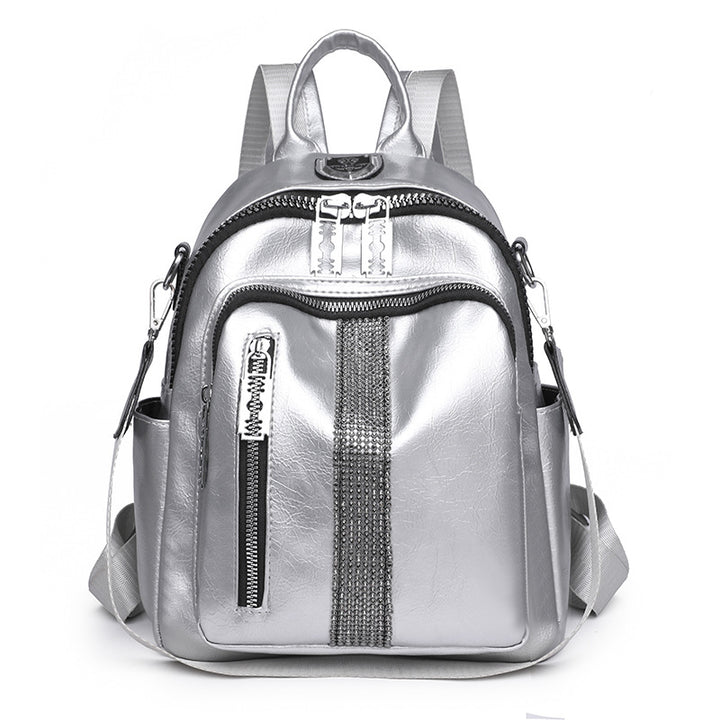 Damen Mini-Rucksack mit stylischen Reißverschlusstaschen und dekorativem Anhänger Nord Taschen