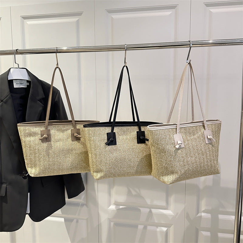 Damen trendige Strandtasche mit elegantem geflochtenem Design Nord Taschen