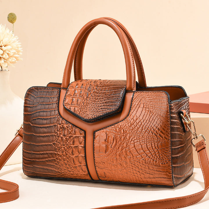 Damen elegante Handtasche im luxuriösen Krokodil-Look Nord Taschen