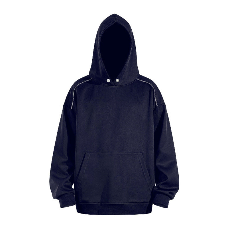 Herren Oversize-Kapuzenpullover mit Kängurutasche und Raglanärmeln Nord Taschen