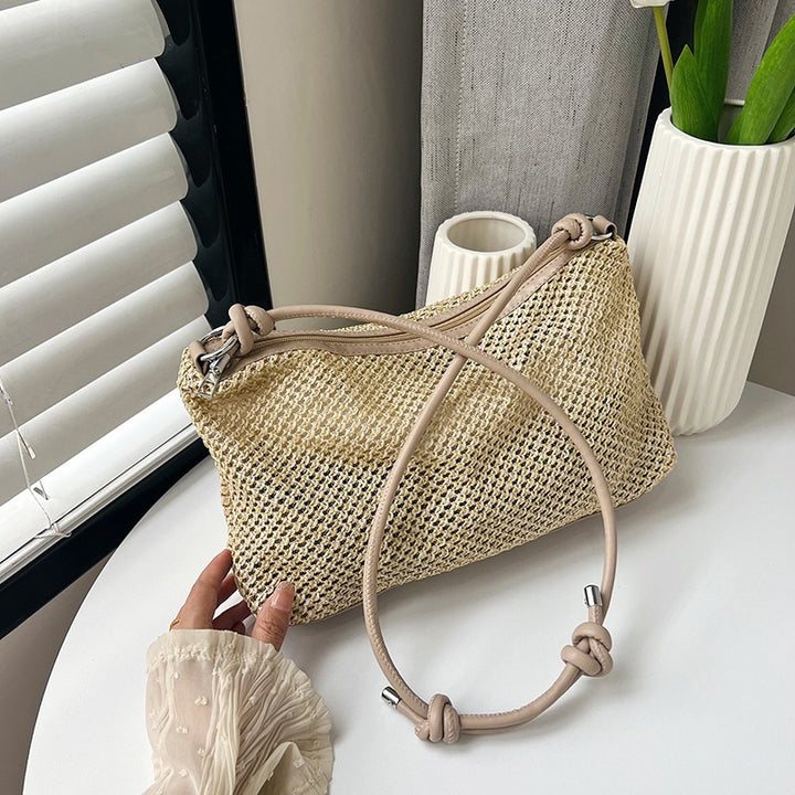Damen elegante Umhängetasche aus geflochtenem Material Nord Taschen