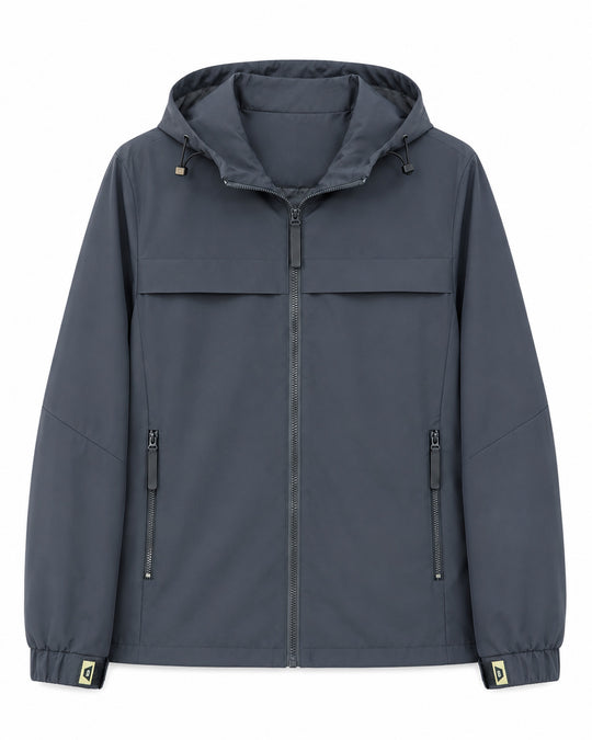 Herren Leichte wasserabweisende Kapuzen‑Softshelljacke mit Reißverschlusstaschen Nord Taschen