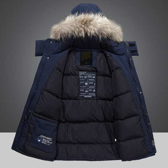 Herren Thermo-Parka mit Kapuze und Kunstfellbesatz, wasserabweisend und multifunktional Nord Taschen