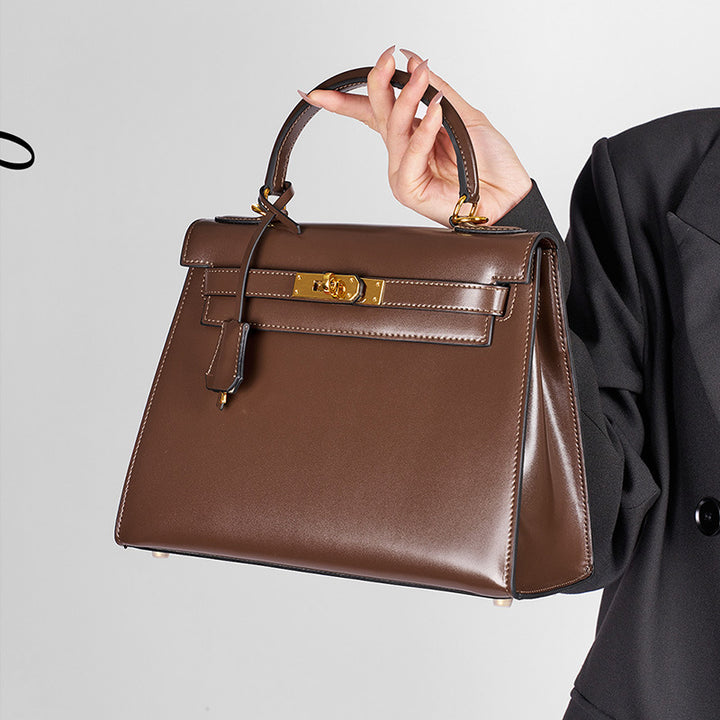 Damen strukturierte Handtasche mit elegantem Verschluss Nord Taschen
