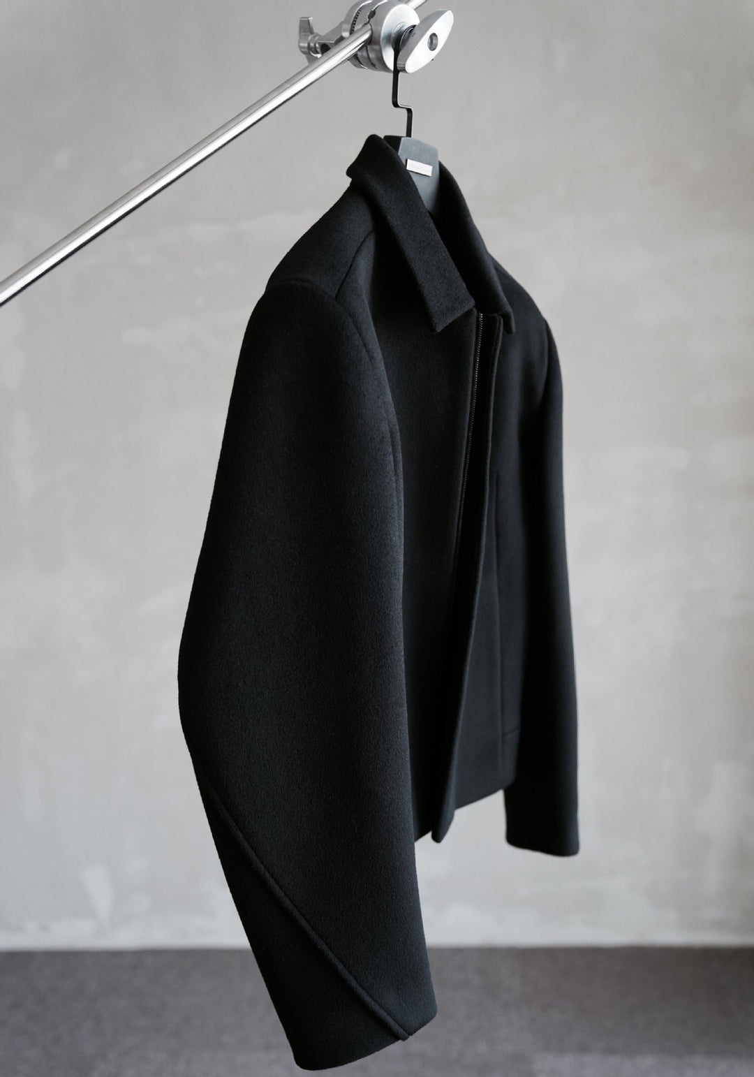 Damen Schlichter Wollmix-Kurzmantel mit verdecktem Reißverschluss und modernem Kragen Nord Taschen
