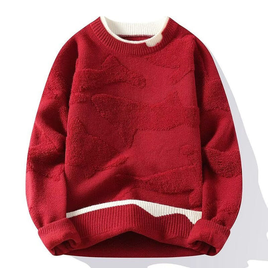 Damen Sportlicher Grobstrickpullover Nord Taschen