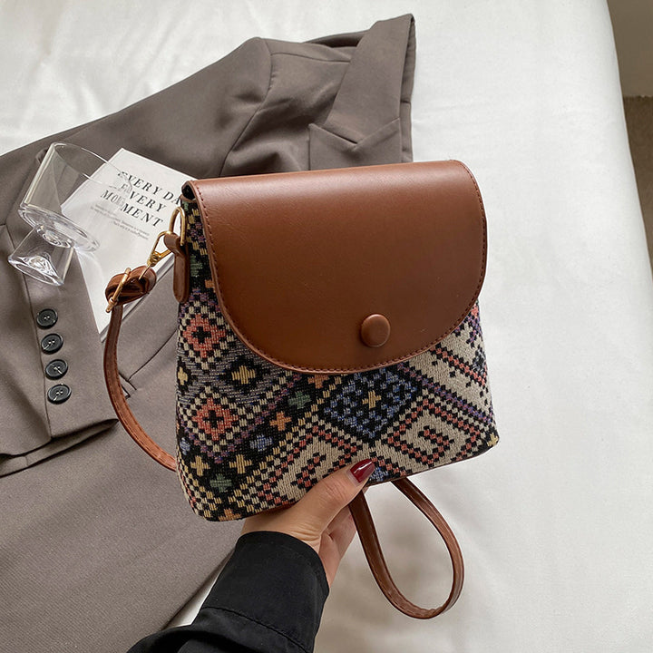 Damen Umhängetasche mit kunstvollem gewebtem Design Nord Taschen