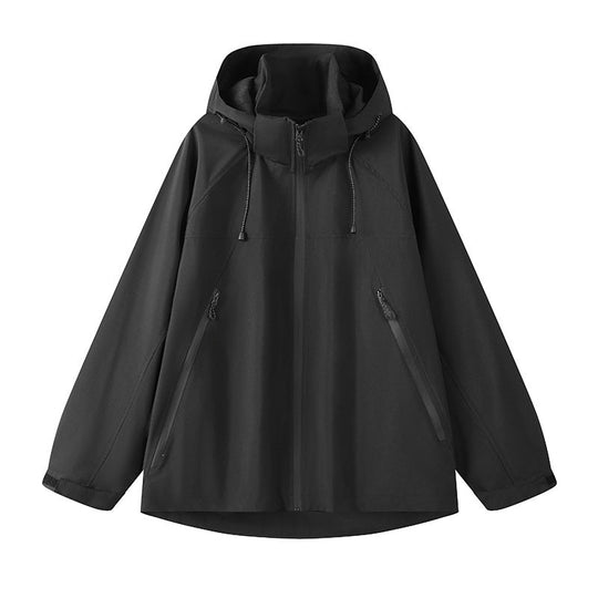 Damen technische Outdoor-Jacke mit verstellbarer Kapuze und funktionalen Reißverschlusstaschen Nord Taschen