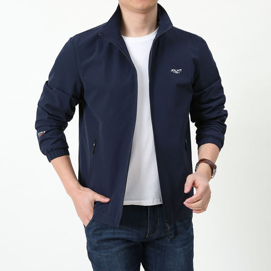 Herren Leichter Windbreaker Blouson mit Stehkragen Reißverschluss‑Taschen und elastischen Bündchen Nord Taschen