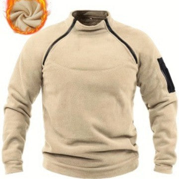 Herren Thermo-Tactical-Sweatshirt mit Fleece-Innenfutter, Reißverschluss-Schultern & Armtasche Nord Taschen