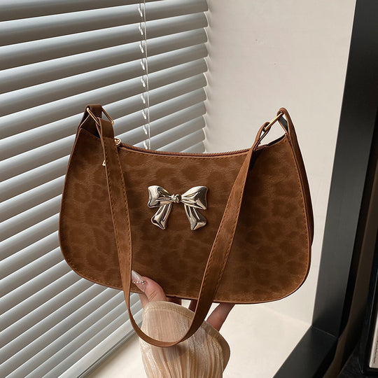 Damen modische Schultertasche mit stilvollem Schleifen-Detail Nord Taschen