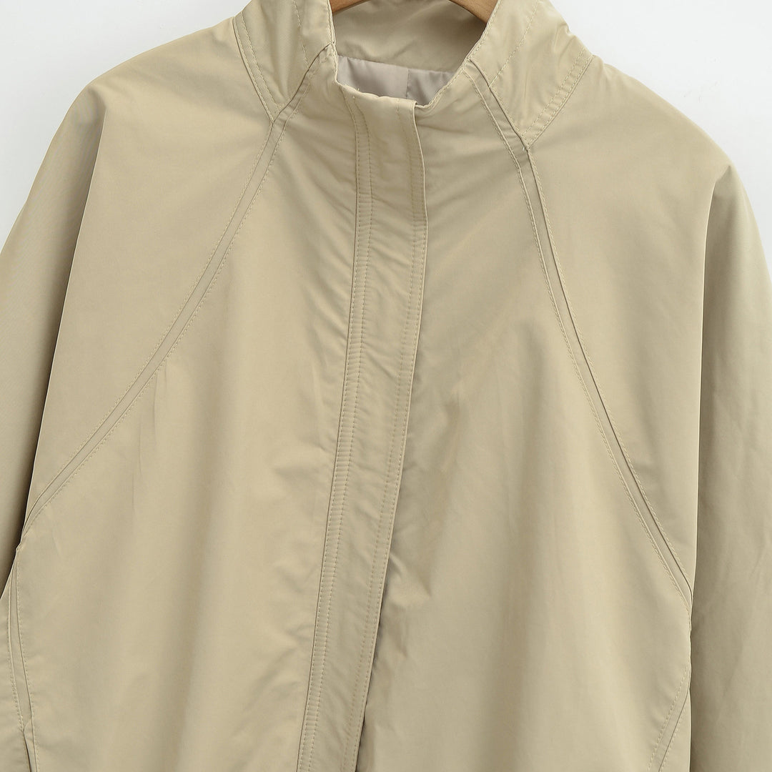 Damen Leichte Regen- und Windjacke mit Stehkragen, verdecktem Reißverschluss und elastischem Saum Nord Taschen