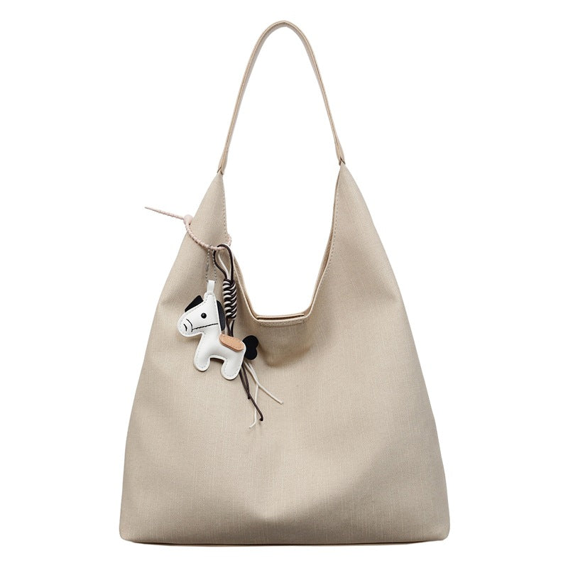Damen lässige Stofftasche mit verspieltem Anhänger Nord Taschen
