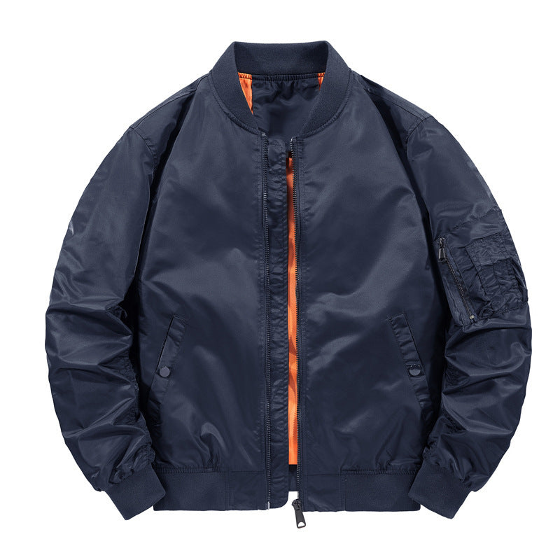 Herren Leichter Nylon‑Bomber mit kontrastierendem Innenfutter und Utility‑Ärmeltasche Nord Taschen