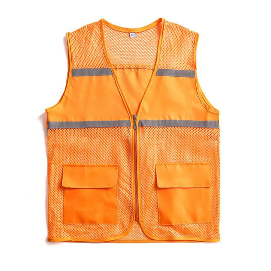 Unisex Sichtbare Utility-Weste mit atmungsaktivem Mesh, Reflektorbändern und großzügigen Fronttaschen Nord Taschen