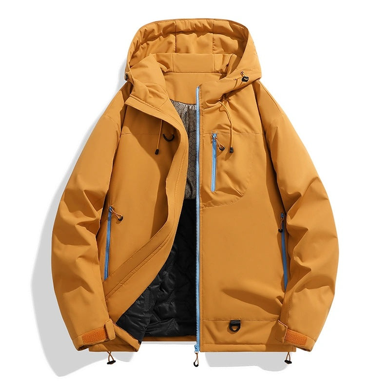 Damen Wasserdichte isolierte Softshell‑Thermojacke mit Kapuze und Multifunktionstaschen Nord Taschen