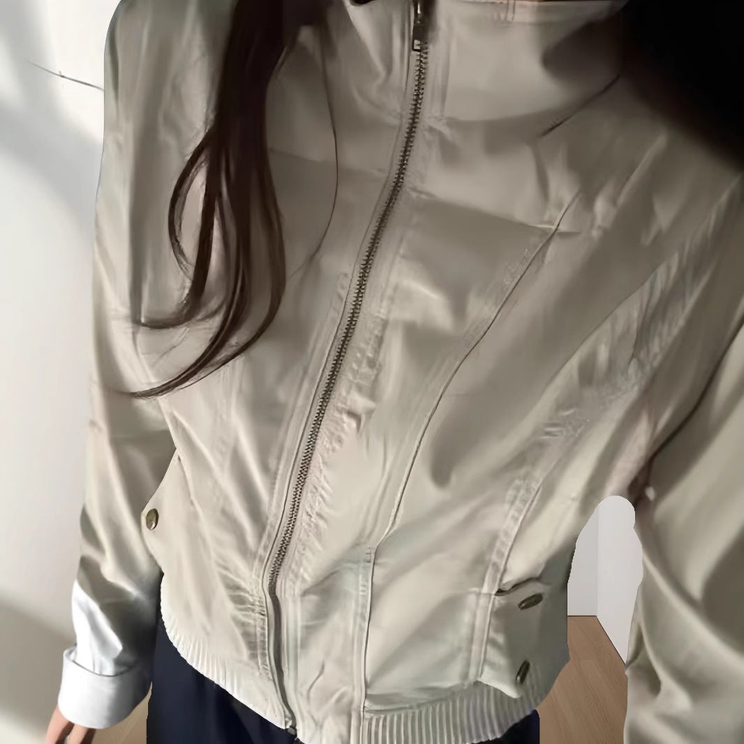 Damen leichte Übergangsjacke mit strukturiertem Design
