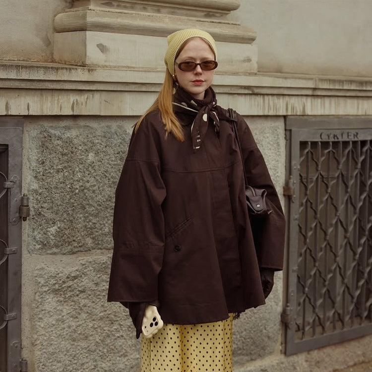 Damen Oversize Übergangsjacke mit Boxy-Schnitt und großen Eingrifftaschen Nord Taschen