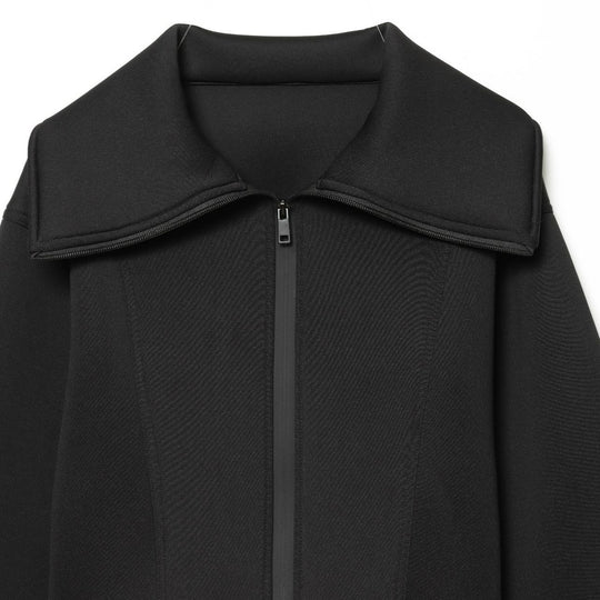 Damen Cropped-Boxy-Jacke mit übergroßem Funnelkragen und verdecktem Reißverschluss Nord Taschen