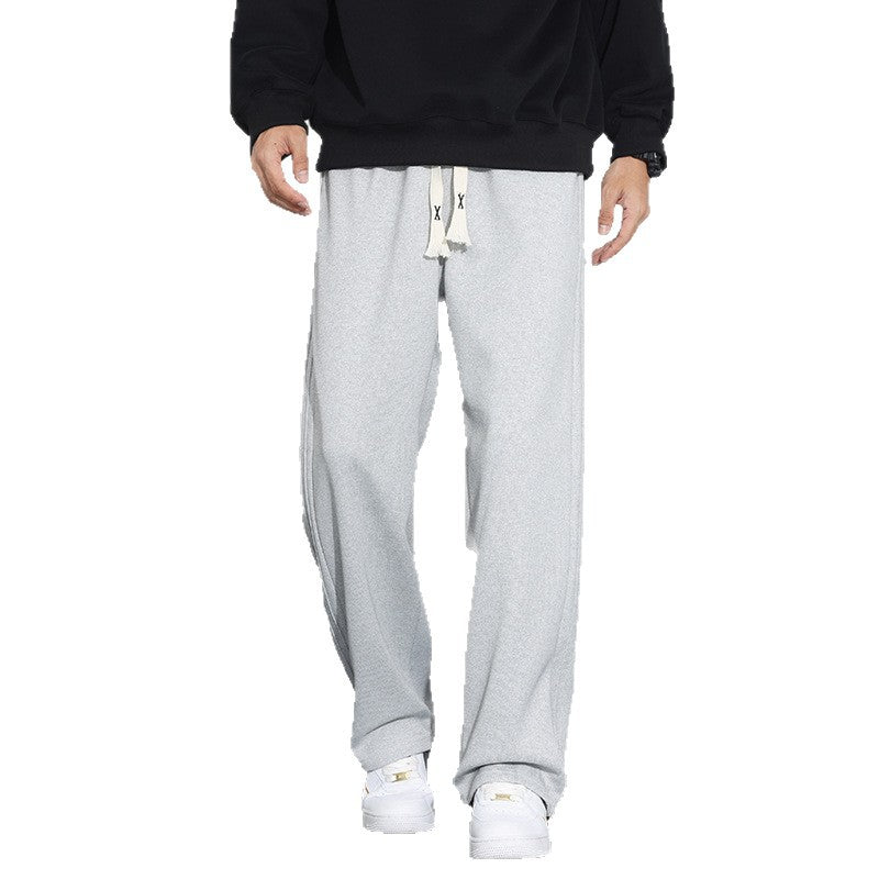 Herren Locker-weit geschnittene Lounge-Jogginghose mit Baumwoll-Fleece-Innenfutter und verstellbarem Kordelzug Nord Taschen
