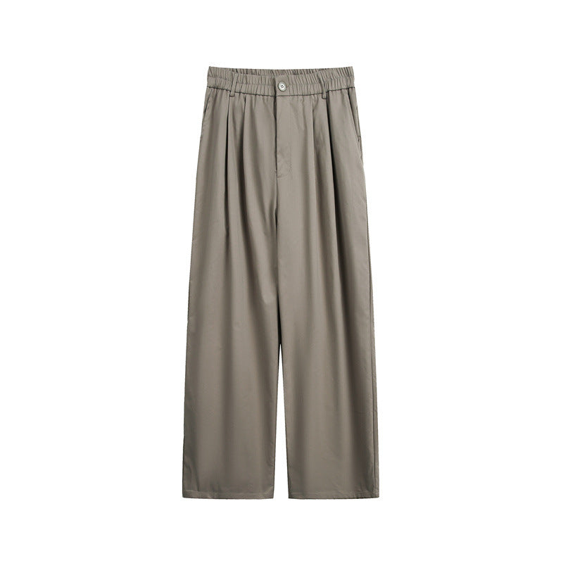 Damen Lockerweite Palazzo‑Hose mit elastischem Bund, Bundfalten und geradem Bein Nord Taschen