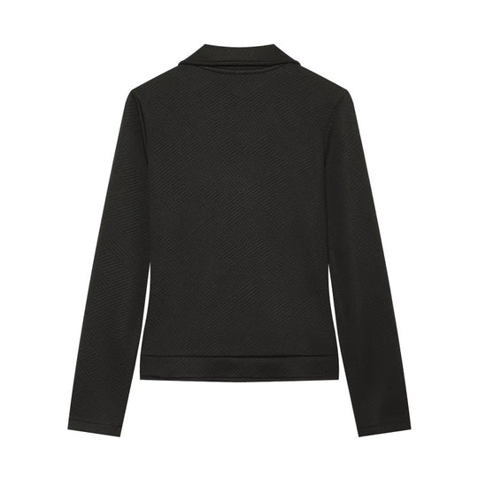 Damen Strukturierter Bikerblazer mit asymmetrischem Reißverschluss und silbernen Details Nord Taschen