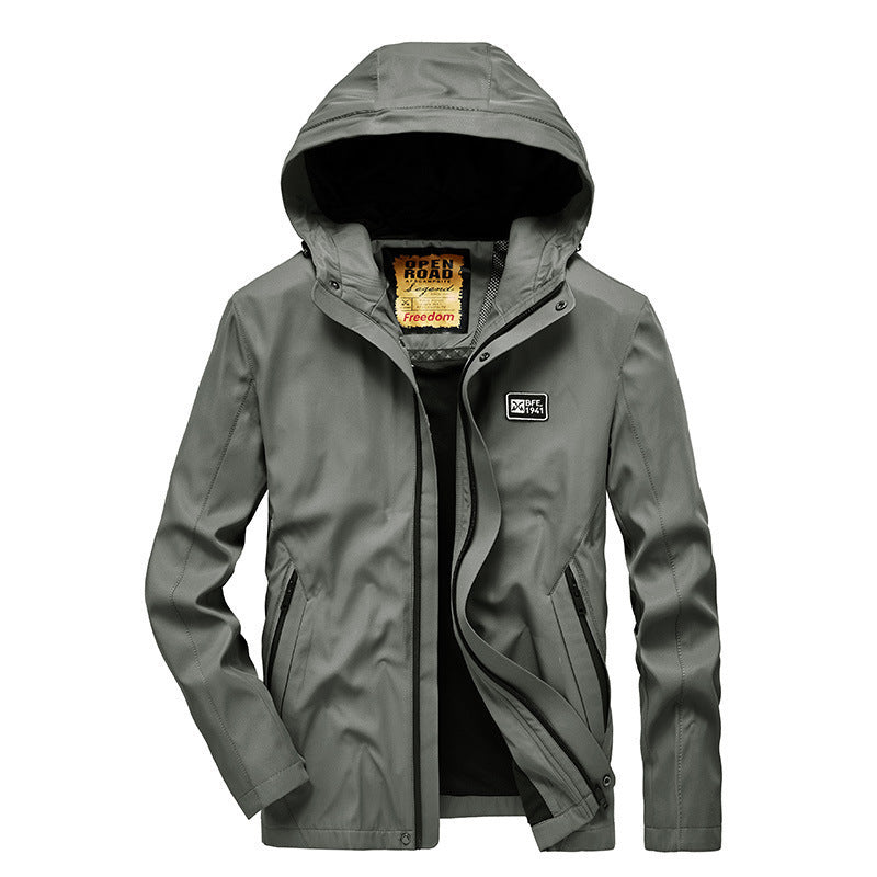 Herren leichte wasserabweisende Softshelljacke mit Kapuze, winddichtem Schnitt und Reißverschlusstaschen Nord Taschen