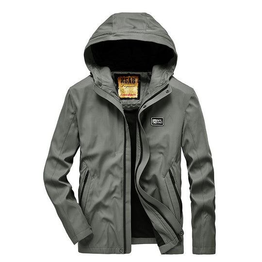 Herren leichte wasserabweisende Softshelljacke mit Kapuze, winddichtem Schnitt und Reißverschlusstaschen Nord Taschen