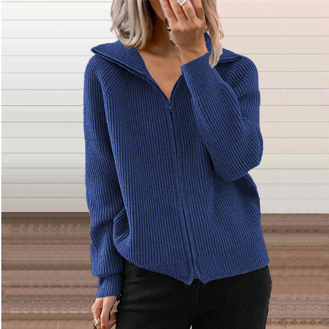 Damen Modische Strickjacke mit Kapuze Nord Taschen