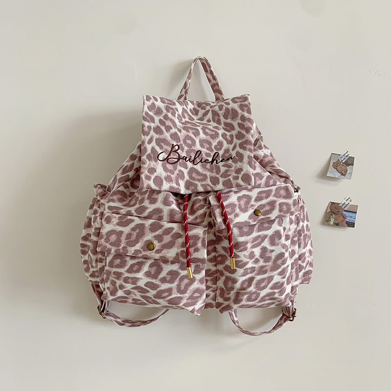 Damen Freizeit-Rucksack mit kreativem Leopardenmuster und praktischen Fächern Nord Taschen