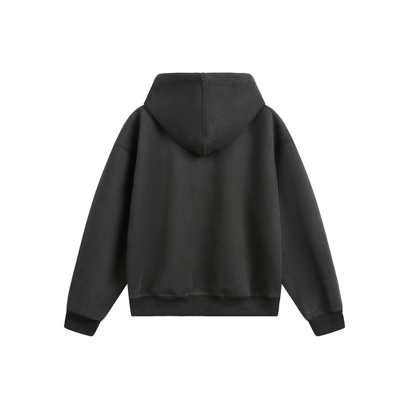 Unisex Kapuzen‑Sweatjacke mit Print‑Badges und Zweiwege‑Reißverschluss Nord Taschen