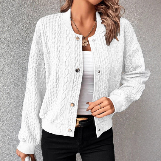 Damen Trendige Strickjacke mit Kabelmuster Nord Taschen
