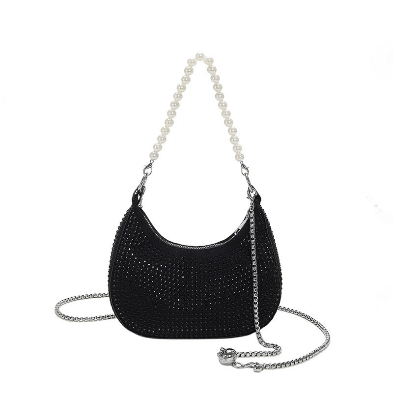 Damen glamouröse Abendtasche mit Perlenschmuck Nord Taschen