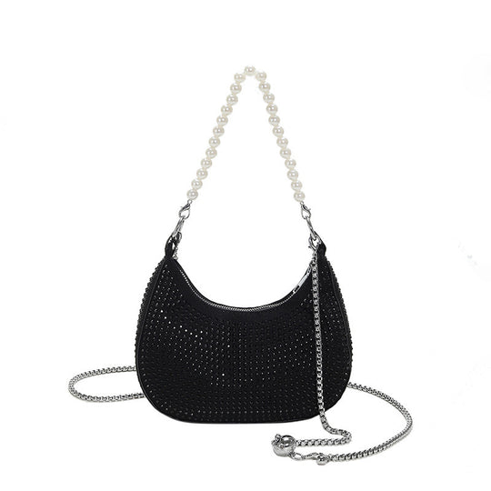 Damen glamouröse Abendtasche mit Perlenschmuck Nord Taschen