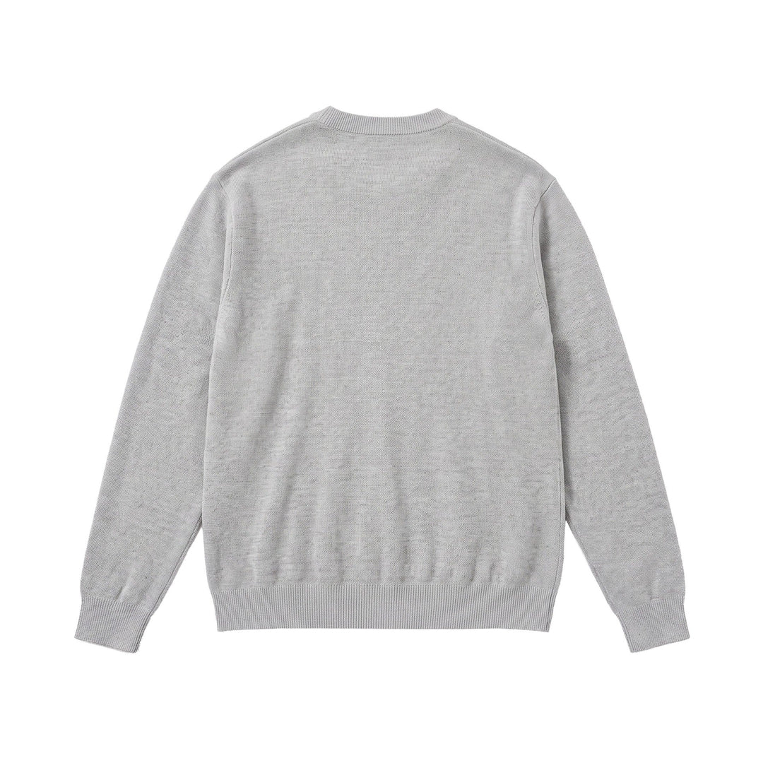 Herren Feiner Rundhals‑Sweatpullover aus Terry‑Frottee mit geripptem Saum Nord Taschen